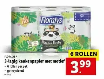 Lidl 3-lagig keukenpapier met motief aanbieding