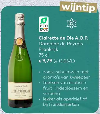 Clairette de Die A.O.P. Domaine de Peyrols Frankrijk 75cl