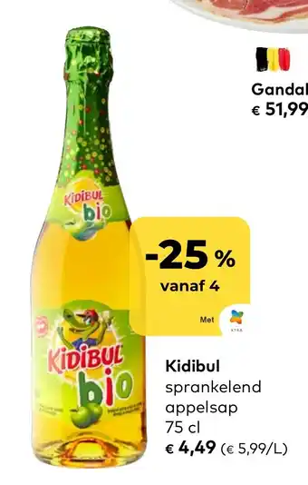 Bio Planet Kidibul sprankelend appelsap 75cl aanbieding