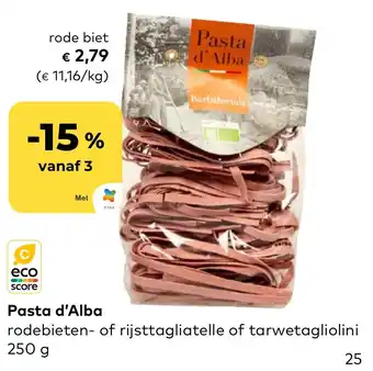 Bio Planet Pasta d'Alba rode biet 250g aanbieding
