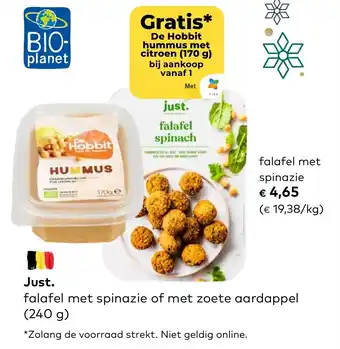 Just. falafel met spinazie 240 g
