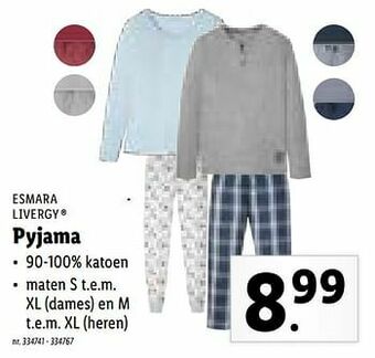Lidl Pyjama aanbieding