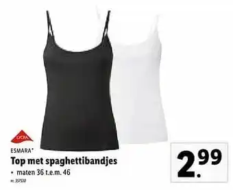Lidl Top met spaghettibandjes aanbieding