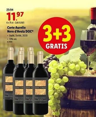 Lidl Corte aurelio nero d‘avola doc aanbieding
