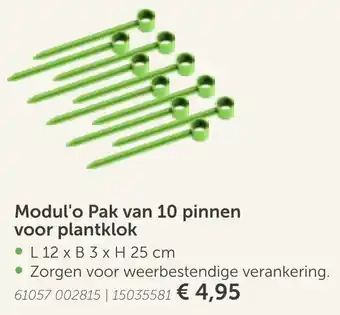 Modul'o Pak van 10 pinnen voor plantklok