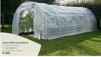 AVEVE Aveve Witte tunnelserre aanbieding