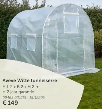 AVEVE Aveve Witte tunnelserre aanbieding