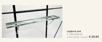 Legbord zink