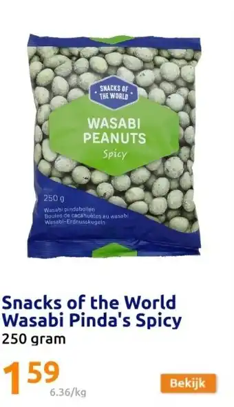 Action Snacks of the world wasabi pinda's spicy aanbieding