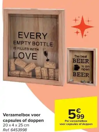 Carrefour Verzamelbox voor capsules of doppen aanbieding