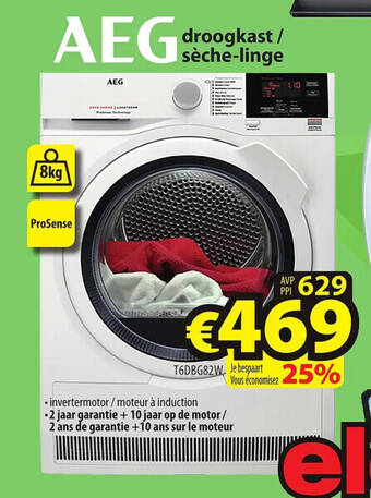 ElectroStock Aeg droog kast sèche-linge aanbieding