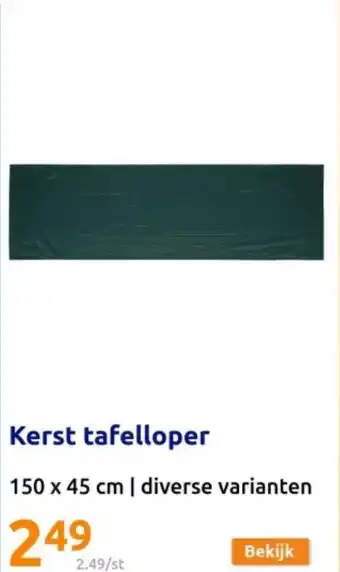Action Kerst tafelloper 150 x 45 cm aanbieding