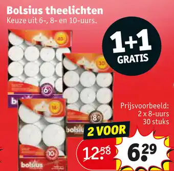 Bolsius theelichten Keuze uit 6-, 8- en 10-uurs.