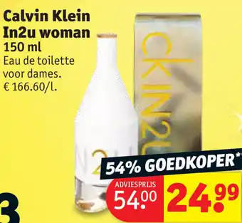 Kruidvat Calvin Klein In2u woman 150 ml aanbieding