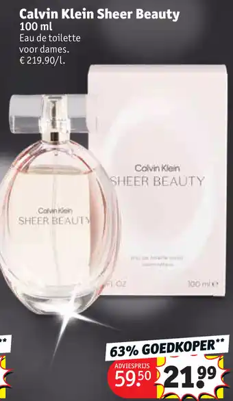 Kruidvat Calvin Klein Sheer Beauty 100ml aanbieding