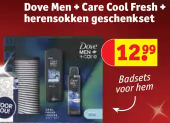 Kruidvat Dove Men+ Care Cool Fresh + herensokken geschenkset aanbieding