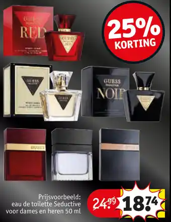 Kruidvat Guess Eau de toilette Seductive voor dames en heren 50 ml aanbieding