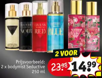 Kruidvat GUESS bodymist Seductive 250ml aanbieding