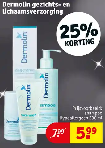 Kruidvat Dermolin gezichts- en lichaamsverzorging aanbieding
