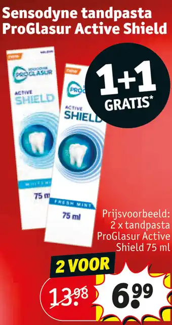 Kruidvat Sensodyne tandpasta ProGlasur Active Shield aanbieding