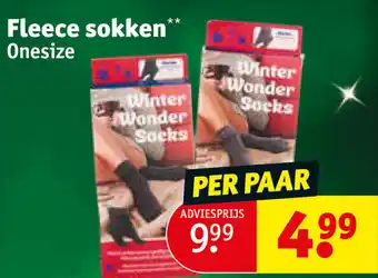 Kruidvat Fleece sokken Onesize aanbieding