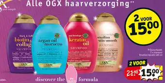 Kruidvat OGX shampoo Brazilian Keratin 385 ml aanbieding