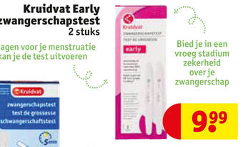 Kruidvat Kruidvat Early zwangerschapstest aanbieding