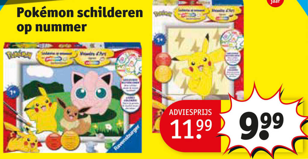 Pokémon schilderen op nummer promotie bij Kruidvat
