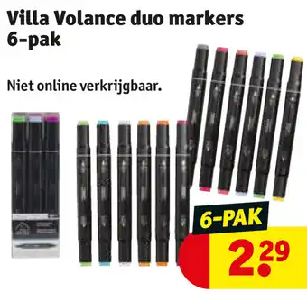 Kruidvat Villa Volance duo markers 6-pak aanbieding