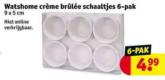 Watshome crème brûlée schaaltjes 6-pak 9 x 5 cm