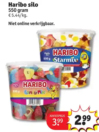 Kruidvat Haribo silo 550 gram aanbieding