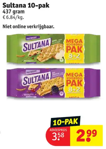 Kruidvat Sultana 10-pak 437 gram aanbieding