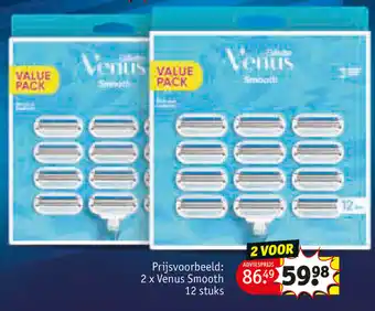 Kruidvat Gillette Venus Smooth 12 stuks aanbieding