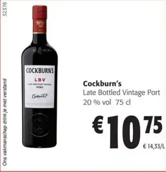 Cockburn's Late Bottled Vintage Port 20% vol 75 cl