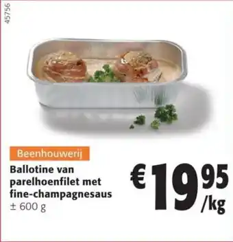Beenhouwerij Ballotine van parelhoenfilet met fine-champagnesaus 600 g