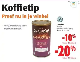 Colruyt Graindor Intense gemalen koffie 500 g aanbieding