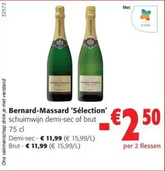 Colruyt Bernard-Massard 'Sélection' schuimwijn demi-sec of brut 75 cl aanbieding