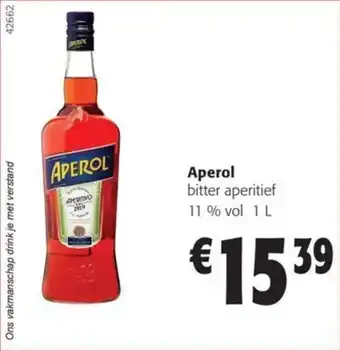 Colruyt Aperol bitter aperitief 11 % vol 1 L aanbieding