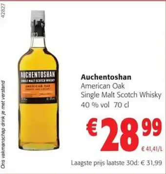 Colruyt Auchentoshan American Oak Single Malt Scotch Whisky 40 % vol 70 cl aanbieding