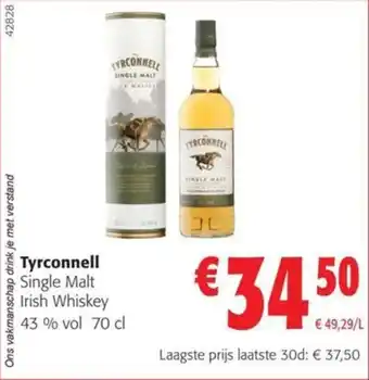 Colruyt Tyrconnell Single Malt Irish Whiskey 43 % vol 70 cl aanbieding