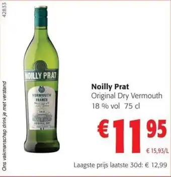 Colruyt Noilly Prat Original Dry Vermouth 18 % vol 75 cl aanbieding