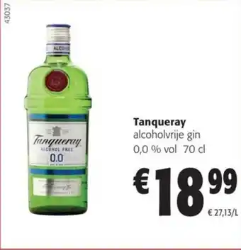 Colruyt Tanqueray alcoholvrije gin 0,0 % vol 70 cl aanbieding