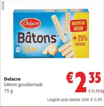 Delacre bâtons goudasmaak 75 g