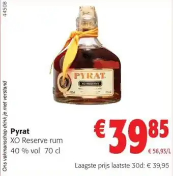 Pyrat XO Reserve rum 40 % vol 70 cl