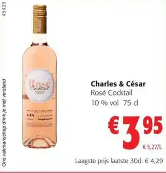 Colruyt Charles & César Rosé Cocktail 10 % vol 75 cl aanbieding
