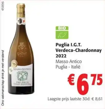 Colruyt Puglia I.G.T. Verdeca-Chardonnay 2022 aanbieding