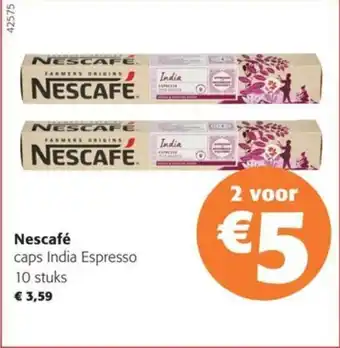 Colruyt Nescafé caps India Espresso 10 stuks aanbieding