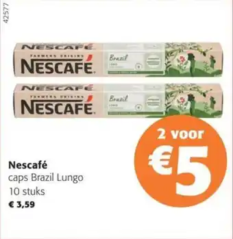 Colruyt Nescafé caps Brazil Lungo 10 stuks aanbieding