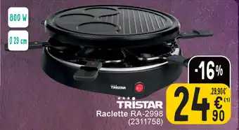 Cora TRISTAR Raclette RA-2998 aanbieding