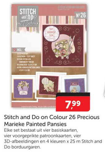 Boekenvoordeel Stitch and Do on Colour 26 Precious Marieke Painted Pansies aanbieding
